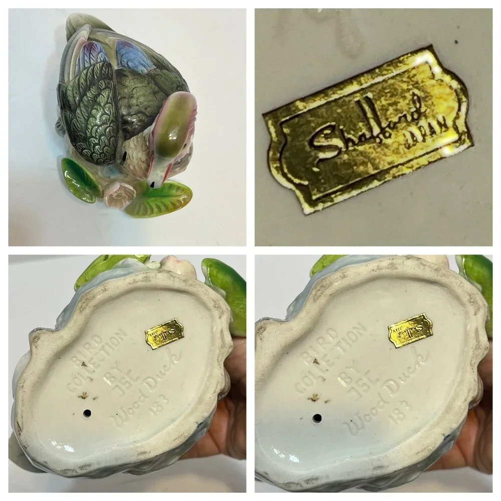 Porcelain Wood Duck Figurine Bird Collection by JSC Model 183 Shafford Japan VTG - Picture 12 of 16